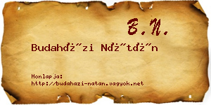 Budaházi Nátán névjegykártya